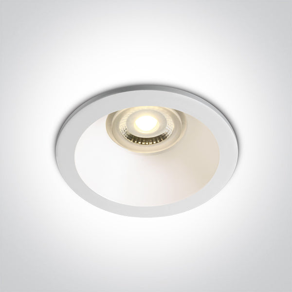One Light 10109F/W WHITE FIRE RATED GU10 50w IP65 DARK LIGHT