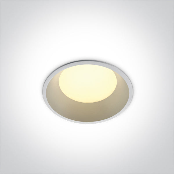 One Light 10109FD/W/C WHITE LED 9W CW IP54 230V DARK LIGHT