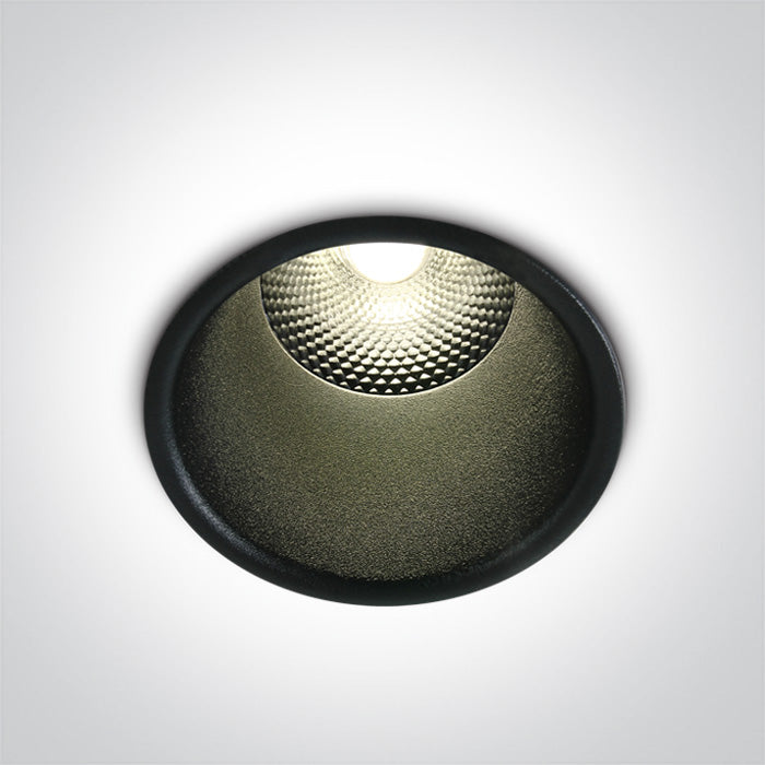 One Light 10110FD/B/W BLACK LED 10W WW 24deg IP20 230V DARK LIGHT