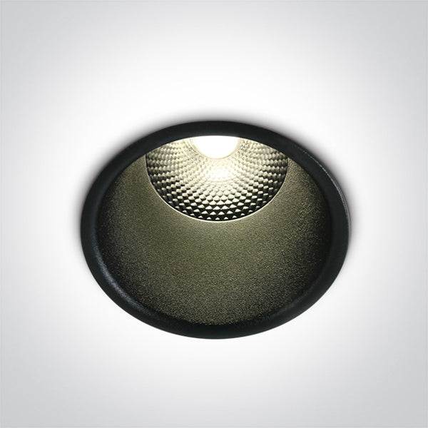 One Light 10110FD/B/W BLACK LED 10W WW 24deg IP20 230V DARK LIGHT