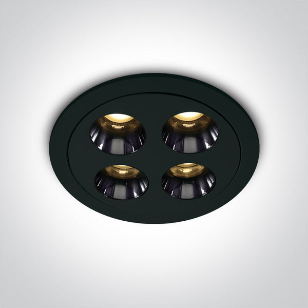 One Light 10110H/B/W BLACK RECESSED LED 10W WW IP20 38deg 230V DARK LIGHT