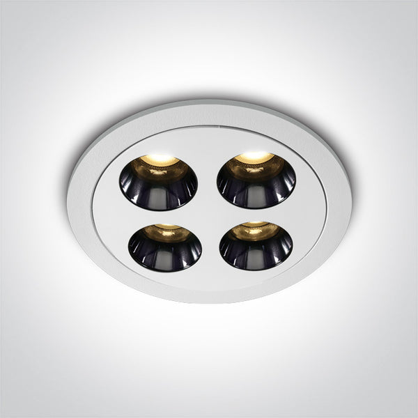 One Light 10110H/W/W WHITE RECESSED LED 10W WW IP20 38deg 230V DARK LIGHT