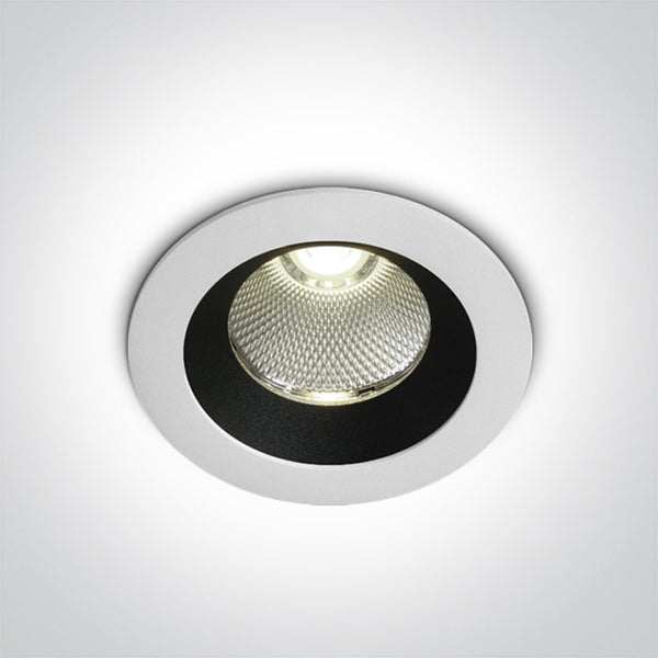 One Light 10110P/W/C WHITE COB LED 12W CW IP65 38deg 230V DARK LIGHT