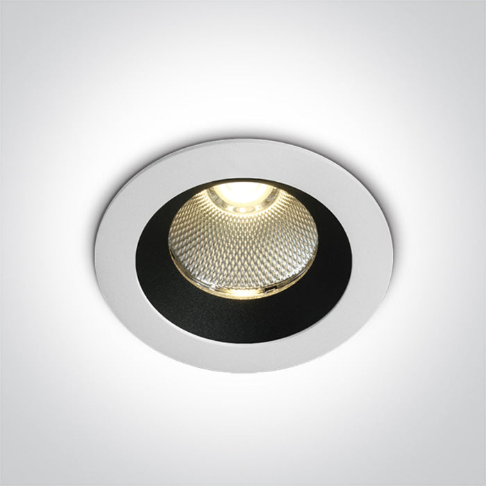 One Light 10110P/W/W WHITE COB LED 12W WW IP65 38deg 230V DARK LIGHT