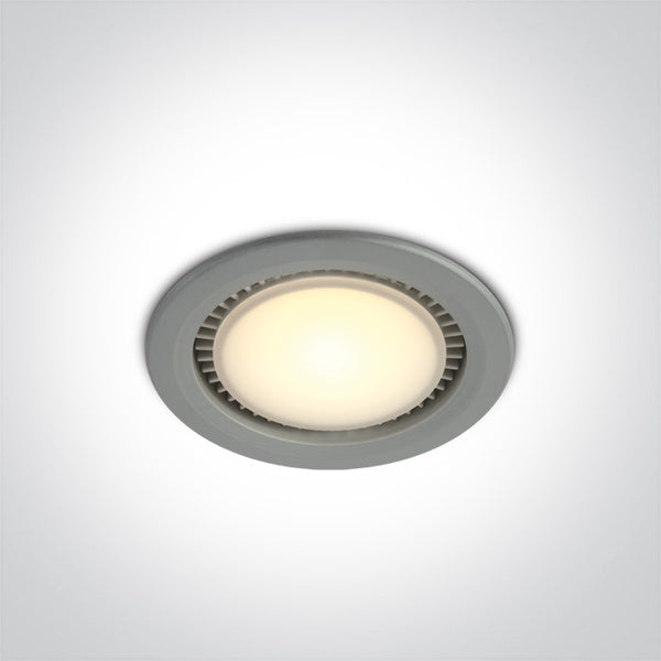 One Light 10112/G/W GREY LED 12w WARM WHITE 230v