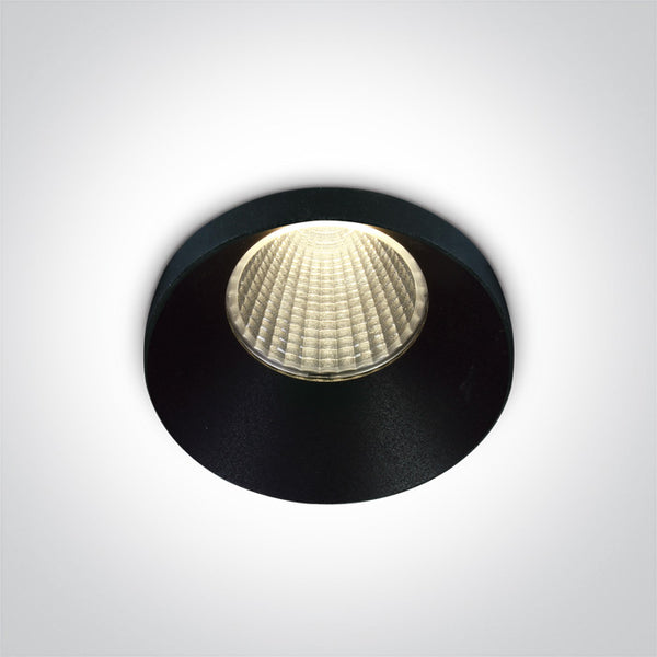 One Light 10112HA/B/W BLACK LED 12W WW 38deg IP20 700mA DARK LIGHT