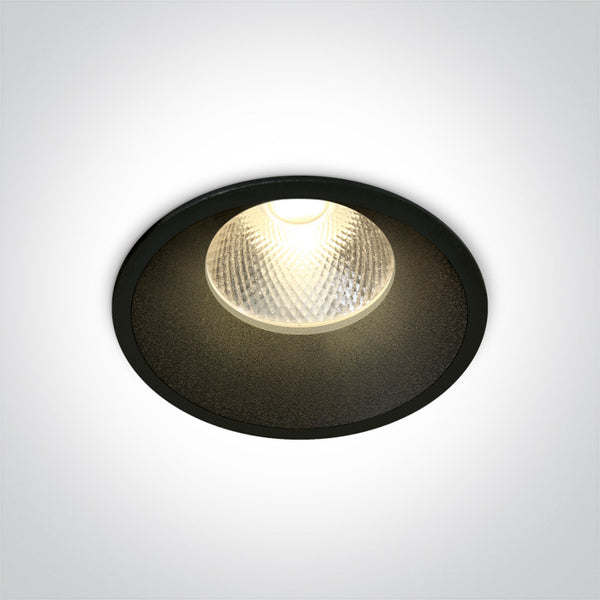 One Light 10112TD/B/W BLACK LED 12W 20deg WW IP20 230V DARK LIGHT