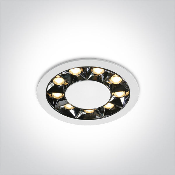One Light 10112X/W/W WHITE RECESSED LED 12W WW IP20 38deg 230V DARK LIGHT