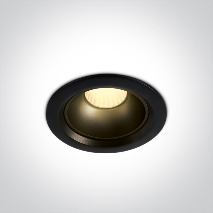 One Light 10112Z/B/W BLACK LED 12W WW IP20 45deg 230V DARK LIGHT