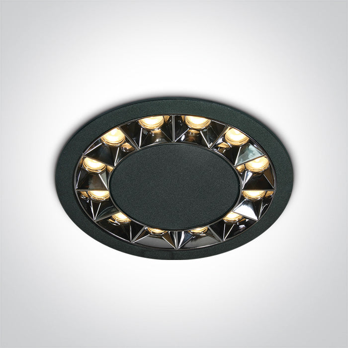 One Light 10120X/B/W BLACK RECESSED LED 20W WW IP20 38deg 230V DARK LIGHT