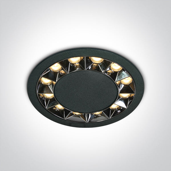 One Light 10120X/B/W BLACK RECESSED LED 20W WW IP20 38deg 230V DARK LIGHT