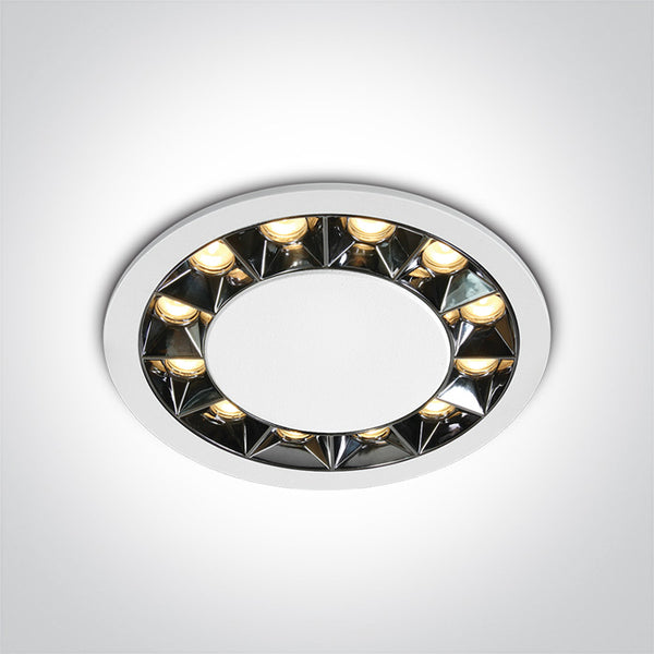 One Light 10120X/W/W WHITE RECESSED LED 20W WW IP20 38deg 230V DARK LIGHT