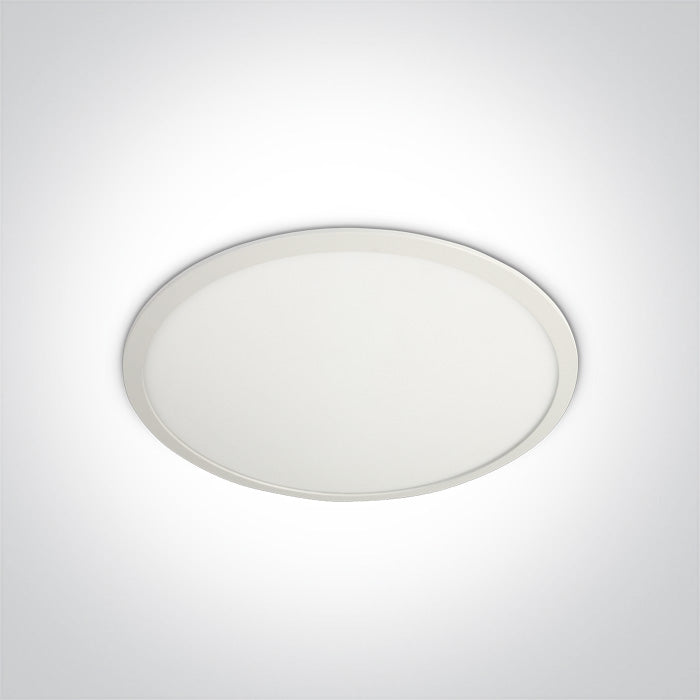 One Light 10148P/W/D WHITE LED 48W DL 60cm RECESSED PANEL IP20 DIMMABLE 230V