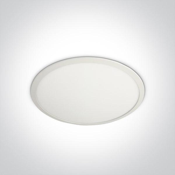 One Light 10148P/W/D WHITE LED 48W DL 60cm RECESSED PANEL IP20 DIMMABLE 230V