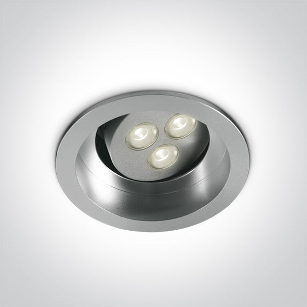 One Light 11103D/G/C GREY LED 3x1w CW SEMI-TRIMLESS