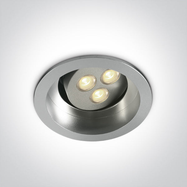 One Light 11103D/G/W GREY LED 3x1w WW SEMI-TRIMLESS