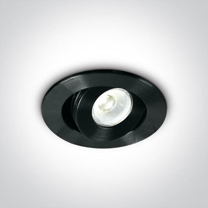 One Light 11103LC/B/D/15 BLACK LED 3w DL 15d