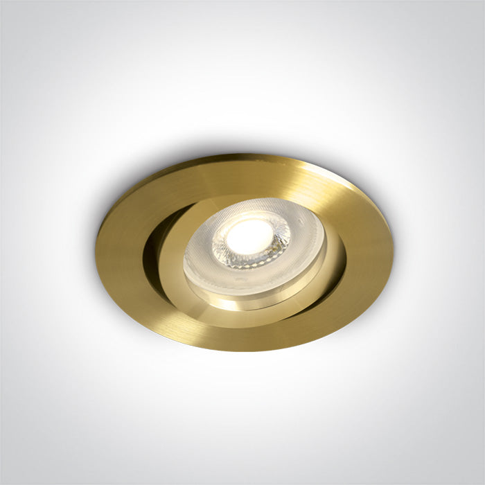 One Light 11105A1/BBS BRUSHED BRASS ADJUSTABLE GU10 50W