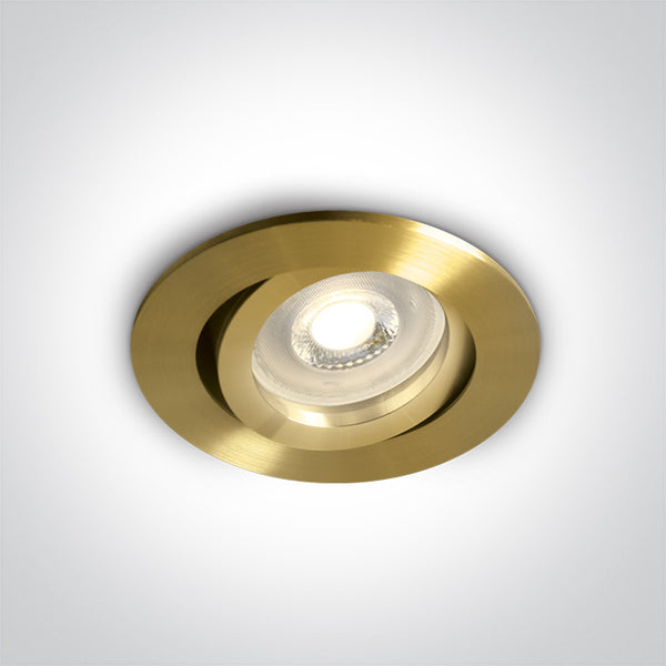 One Light 11105A1/BBS BRUSHED BRASS ADJUSTABLE GU10 50W