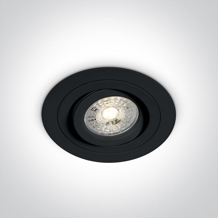 One Light 11105ABGL/B BLACK GU10 50w LEAF SPRINGS