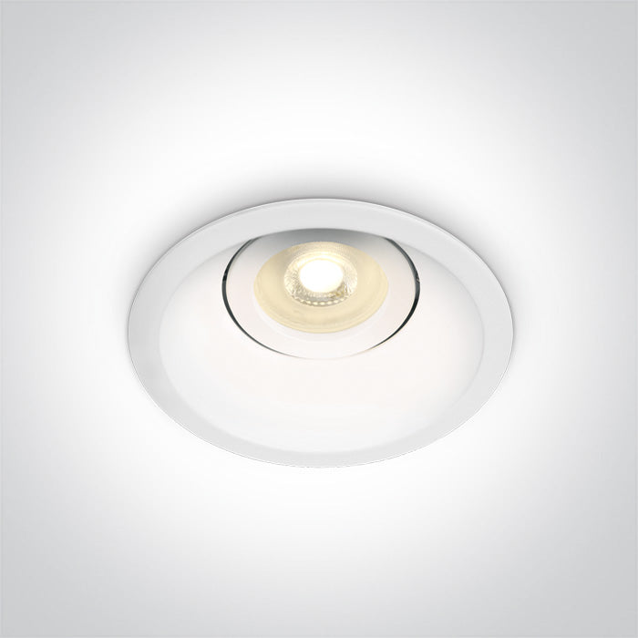 One Light 11105DT/W WHITE GU10 50w DARK LIGHT ADJUSTABLE
