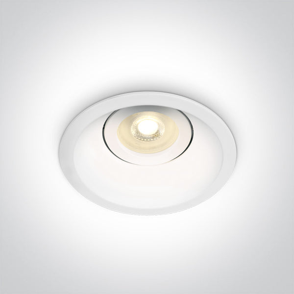 One Light 11105DT/W WHITE GU10 50w DARK LIGHT ADJUSTABLE