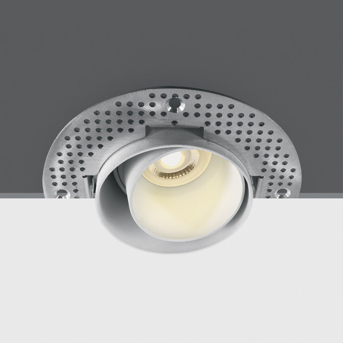 One Light 11105DTR/W WHITE ADJUSTABLE TRIMLESS GU10 50W DARK LIGHT