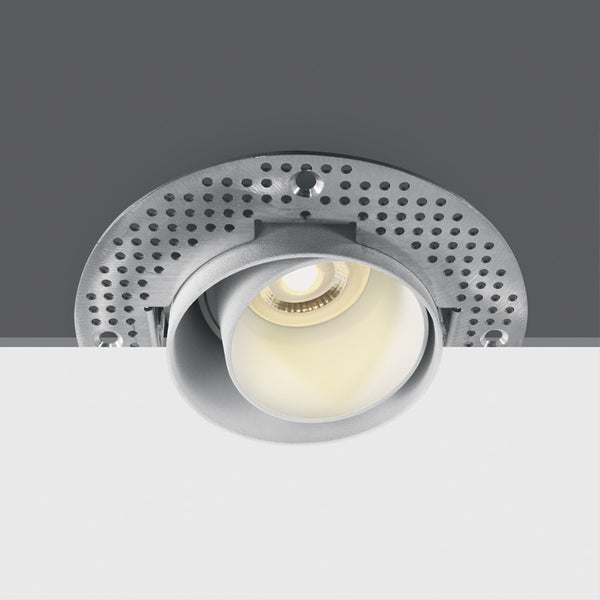 One Light 11105DTR/W WHITE ADJUSTABLE TRIMLESS GU10 50W DARK LIGHT