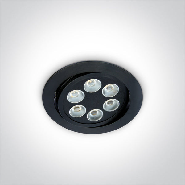 One Light 11106LB/W/35 BLACK LED WARM 6x1w 35d