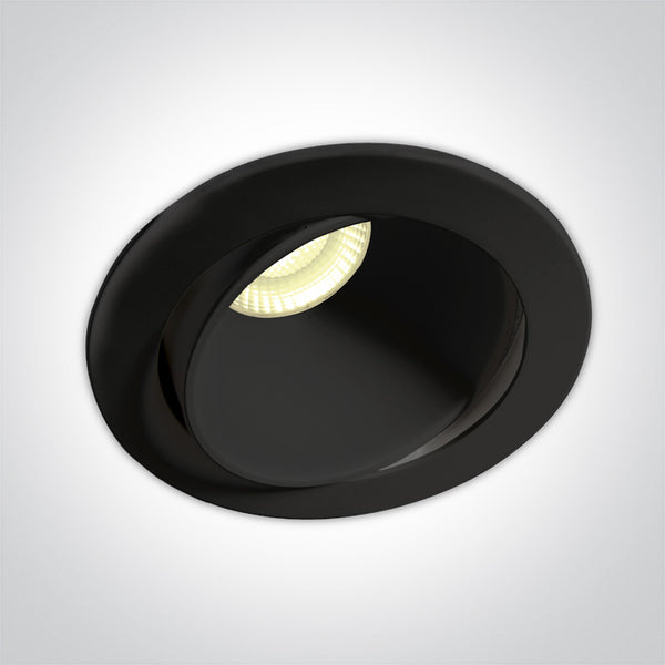 One Light 11106PK/B/W BLACK 8W WW IP54 ADJUSTABLE DARK LIGHT 230V DIMMABLE
