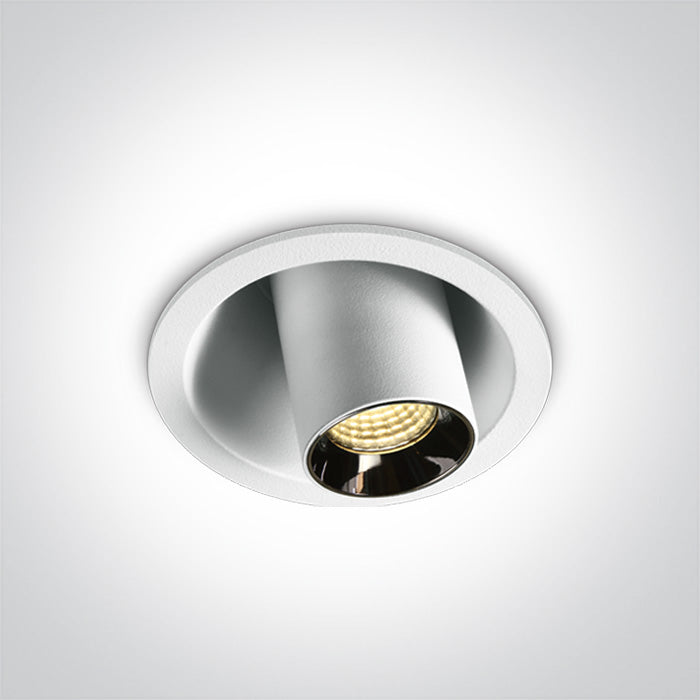 One Light 11106T/W/W WHITE COB RECESSED LED 6W WW 38deg ADJUSTABLE DARK LIGHT 230V