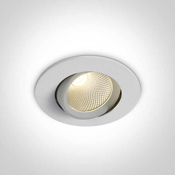 One Light 11107B/W/C WHITE LED 7W CW 60deg 230V ADJUSTABLE