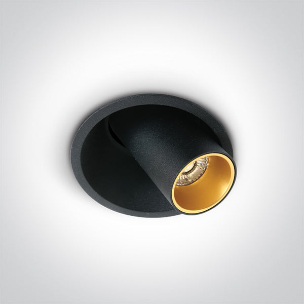 One Light 11107C/B/W BLACK COB 7W WW 700mA 36deg ADJUSTABLE