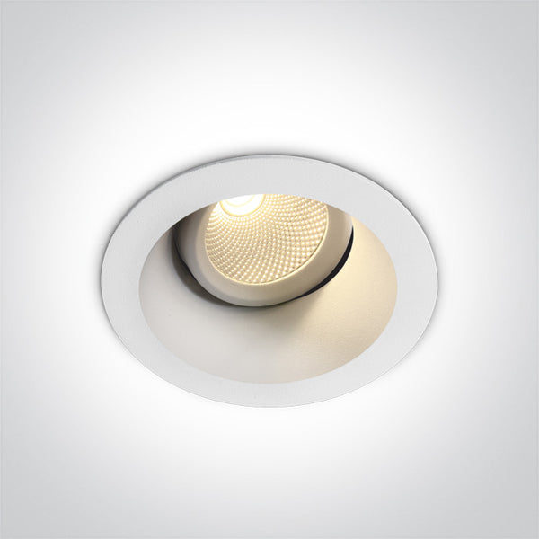 One Light 11107FD/W/C WHITE LED 7W CW IP20 60deg 230V ADJUSTABLE DARK LIGHT