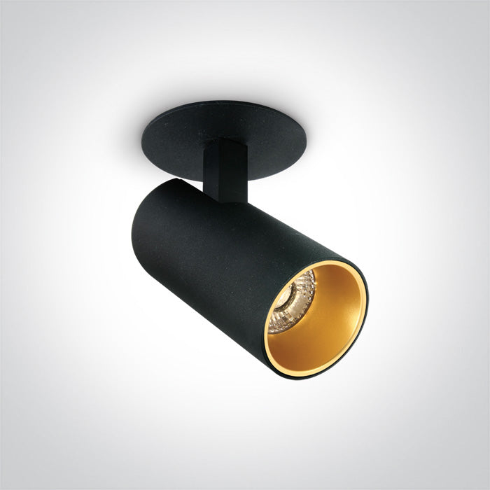 One Light 11107RA/B/W BLACK LED 7W WW 36deg 700mA ADJUSTABLE DARK LIGHT