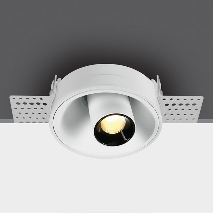 One Light 11107TTR/W/W WHITE COB LED 7W TRIMLESS WW 38deg ADJUSTABLE DARK LIGHT 230V