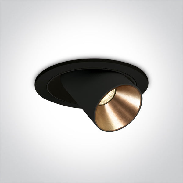 One Light 11109B/B/W BLACK COB LED 9W WW 40deg 500mA DARK LIGHT