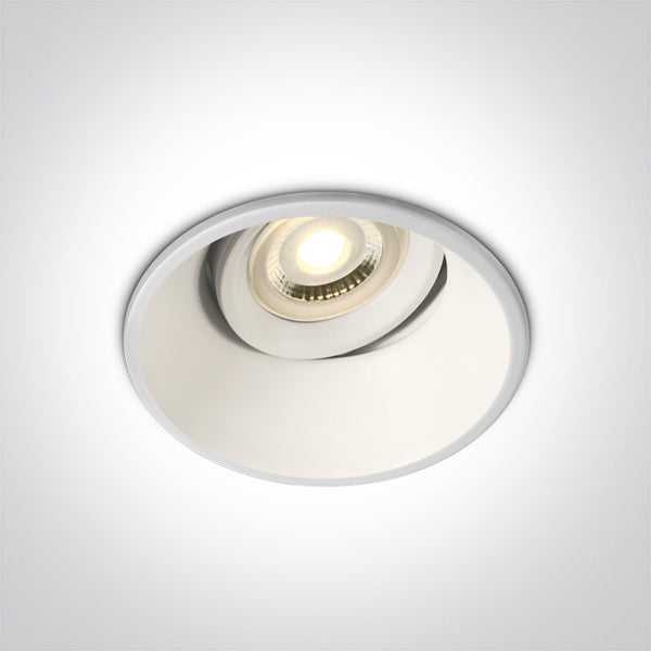 One Light 11109FA/W WHITE FIRE RATED GU10 50w DARK LIGHT IP20