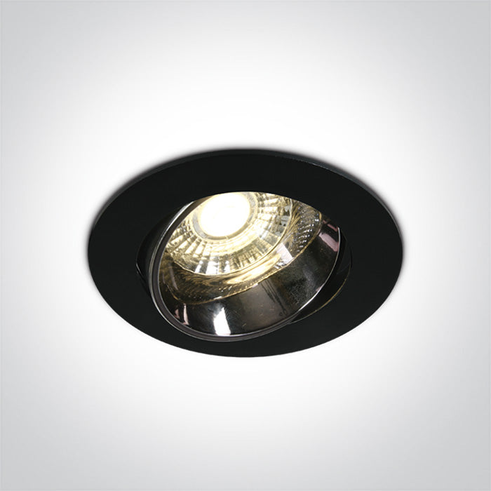 One Light 11110E/B/W BLACK LED 10W WW IP20 30deg 230V DARK LIGHT