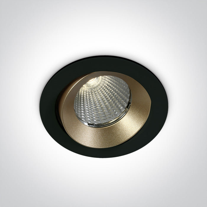 One Light 11112P/B/W BLACK COB LED 12W WW 40deg 700mA IP65 DARK LIGHT