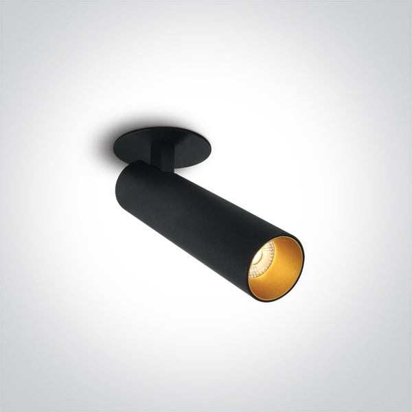 One Light 11112RA/B/W BLACK COB LED 12w WW 36deg IP20 350mA ADJUSTABLE DARK LIGHT
