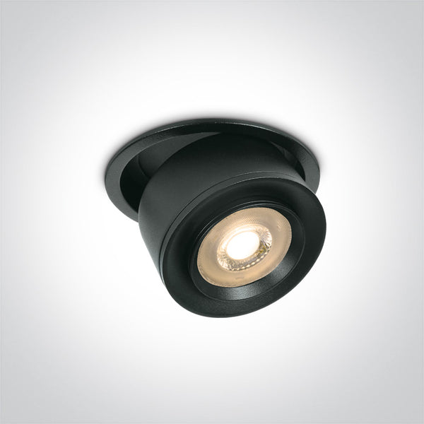 One Light 11115G/B/W BLACK RECESSED COB 15W WW 15-45deg 230V HONEYCOMB