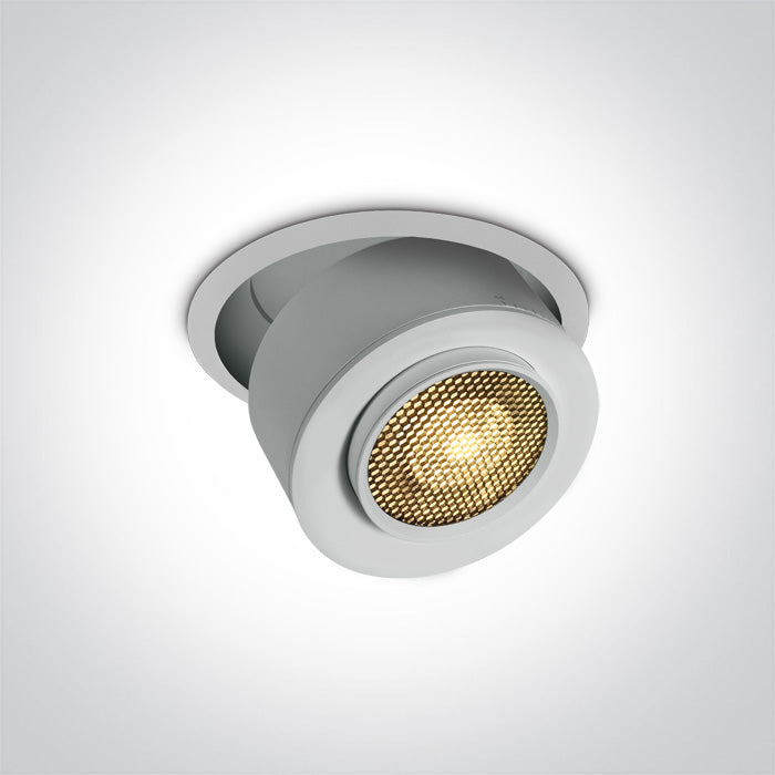 One Light 11115G/W/W WHITE RECESSED COB 15W WW 15-45deg 230V HONEYCOMB