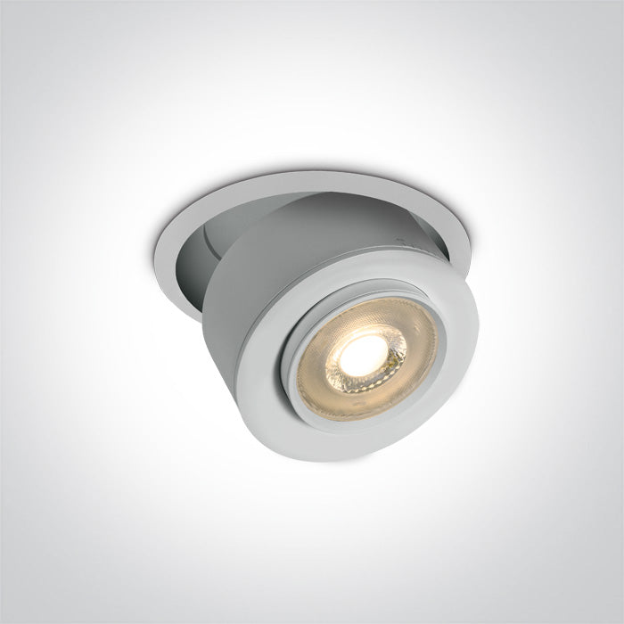 One Light 11115G/W/W WHITE RECESSED COB 15W WW 15-45deg 230V HONEYCOMB