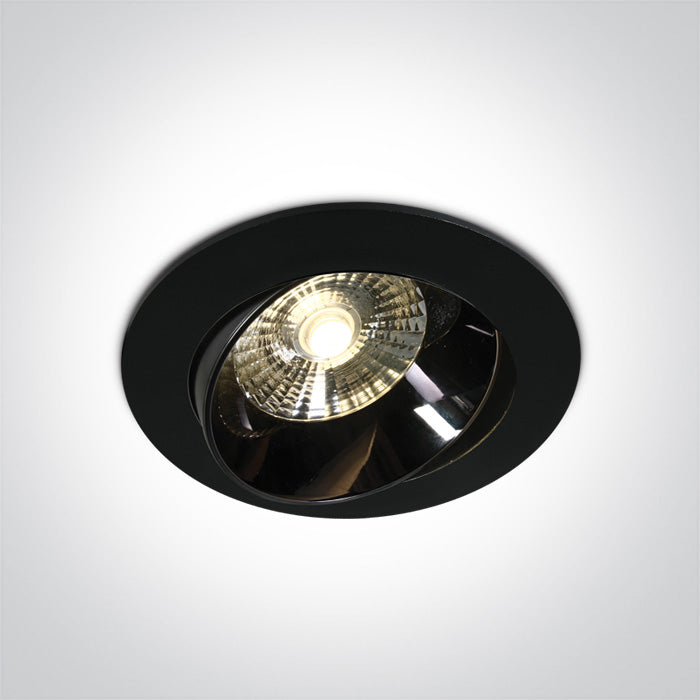 One Light 11120E/B/W BLACK LED 20W WW IP20 30deg 230V DARK LIGHT