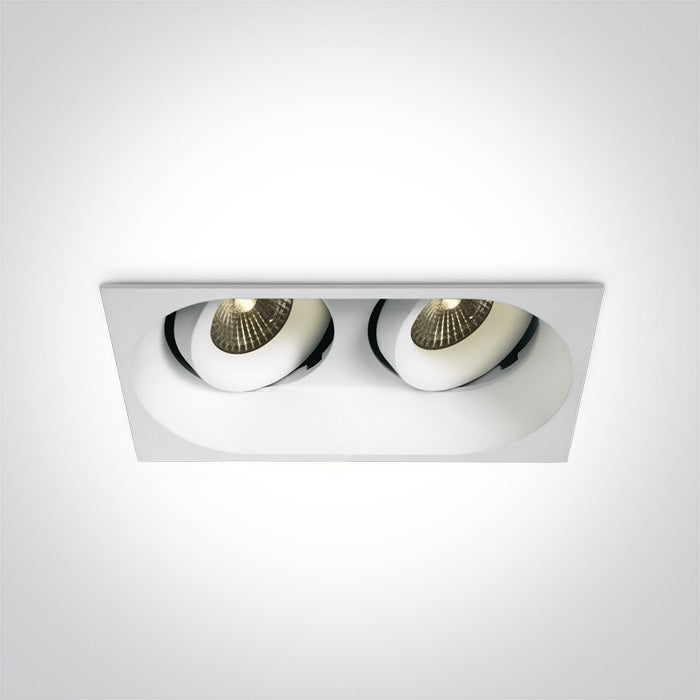 One Light 11207WD/W/W WHITE LED 2x7W WW 700mA IP54 ADJUSTABLE DARK LIGHT