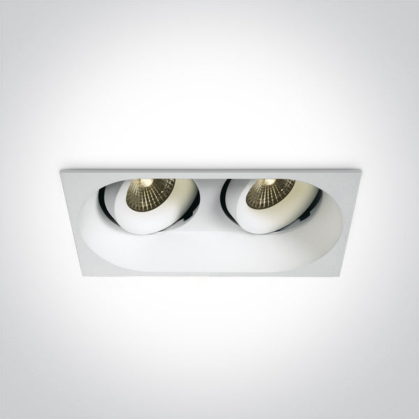 One Light 11207WD/W/W WHITE LED 2x7W WW 700mA IP54 ADJUSTABLE DARK LIGHT