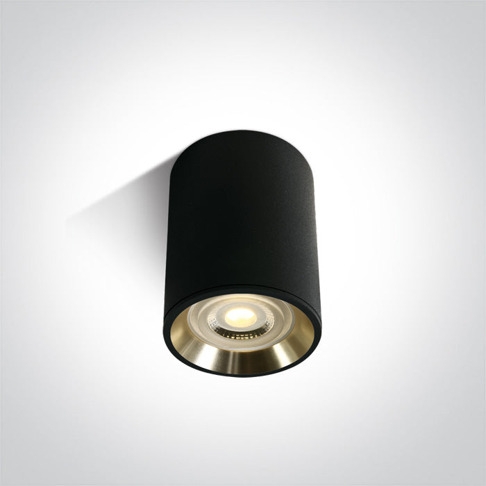 One Light 12105AL/B/GL BLACK GU10 10W GOLD REFLECTOR