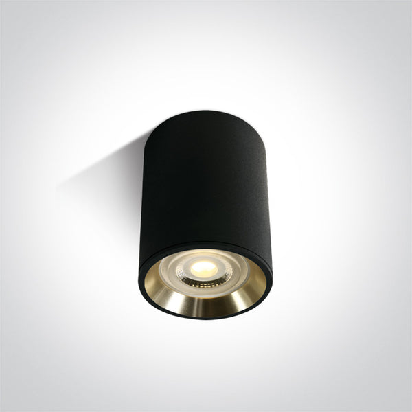 One Light 12105AL/B/GL BLACK GU10 10W GOLD REFLECTOR