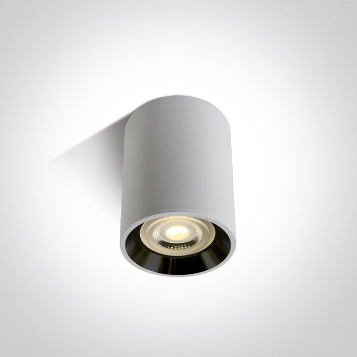 One Light 12105AL/W/B WHITE GU10 10W BLACK REFLECTOR
